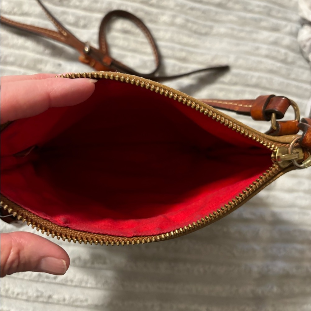 Dooney & Bourke Brown Pebbled Leather Crossbody Bag - Picture 4 of 6